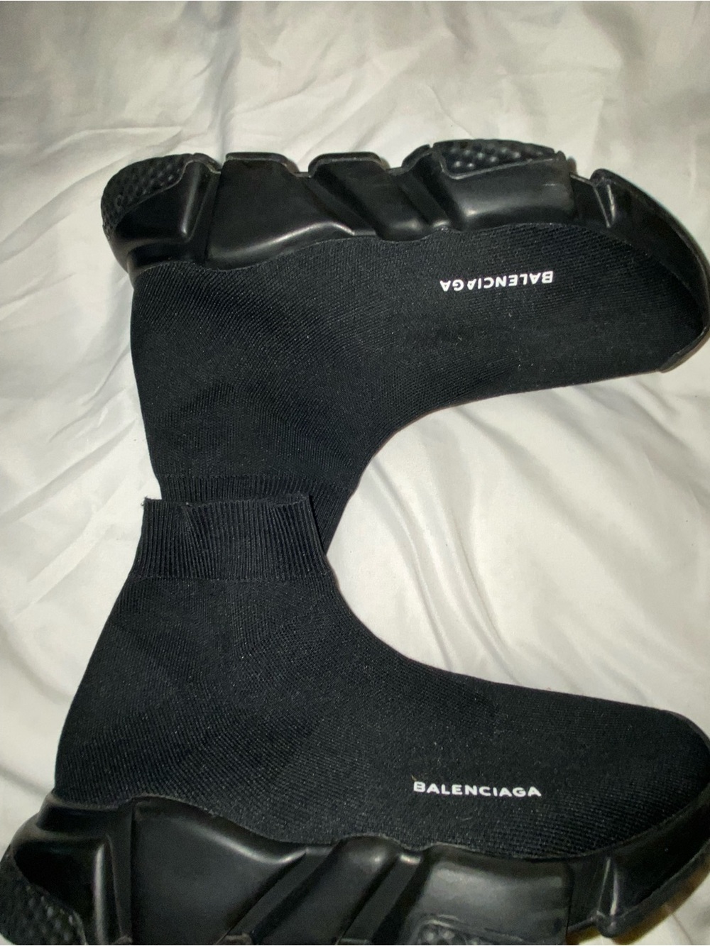 Balenciaga Black Knit Sock Runner Sneakers